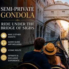 Semi-private gondola ride in Venice under Bridge of Sighs