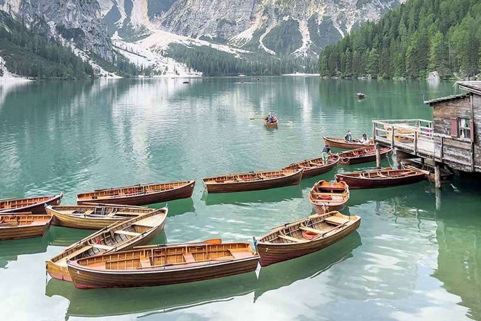 Desde Venecia: Excursión de un día a los Dolomitas y el lago Braies en monovolumen
