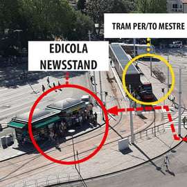 Busstransfer Marco Polo flygplats till Venedig, Piazzale Roma