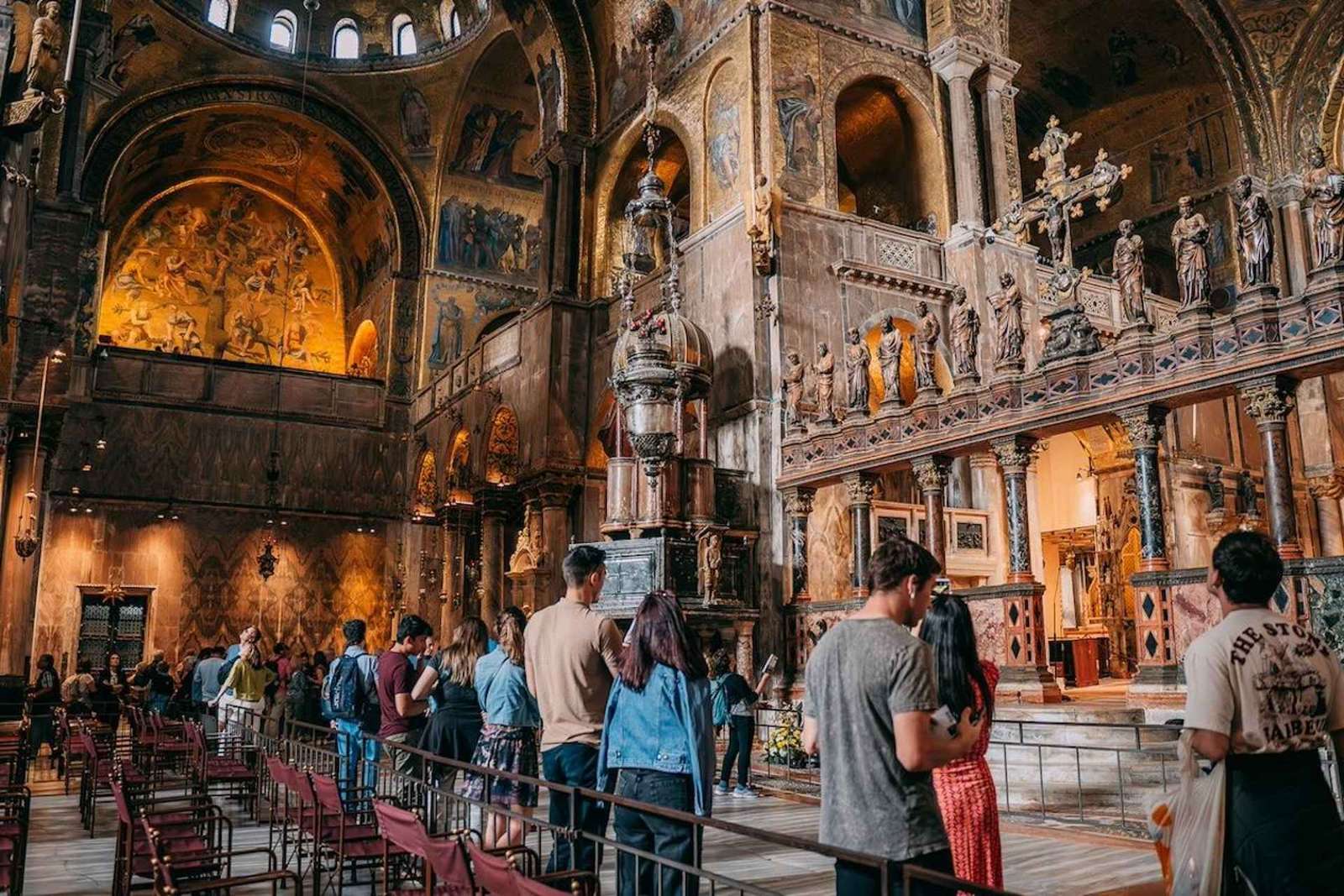 Venecia: Tour en grupo reducido de la Basílica de San Marcos con terraza