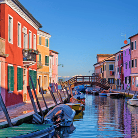 Bootsfahrt nach Murano und Burano mit Glasbläserei ab San Marco