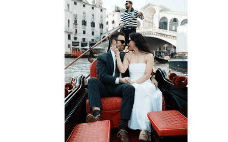 Venecia: sesión fotográfica en góndola