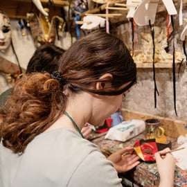 Venice: Mask Decoration Class in St. Mark's Square