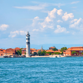 Bootsfahrt nach Murano und Burano mit Glasbläserei ab San Marco