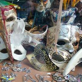 Workshop för venetianska masker i Venedig och Dogepalatset
