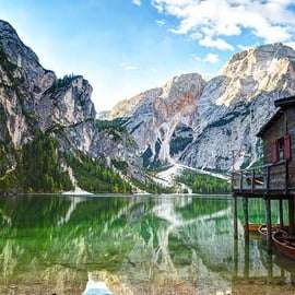Desde Venecia: Excursión de un día a los Dolomitas y el lago Braies en monovolumen