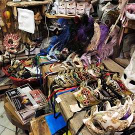 Workshop för venetianska masker i Venedig och Dogepalatset