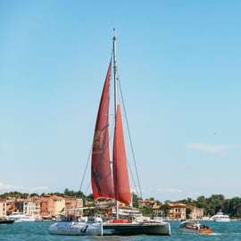 Venecia: Crucero en catamarán por la laguna con música y bebidas