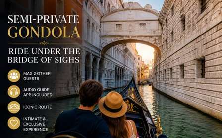 Paseo en góndola semiprivado en Venecia bajo los Suspiros