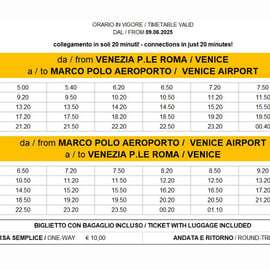 Busstransfer Marco Polo flygplats till Venedig, Piazzale Roma