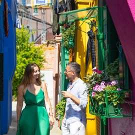 Z Benátek: Půldenní výlet lodí na ostrovy Murano a Burano